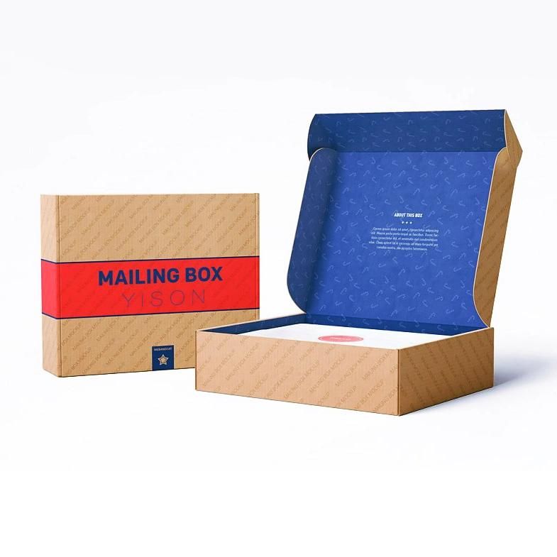 Custom Brown Color Corrugated Carton Kraft Paper Shipping Mailer Box