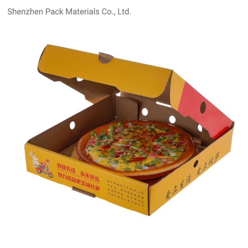 Pizza Cake Customized Recyclable Custom Fast Chips Food Grade Bacon Onion Packaging Paper Box