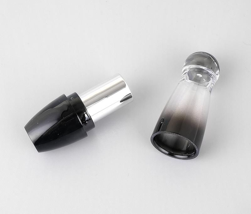 Custom Logo New Design Bottle Shape Black Lip Balm Container Lipstick Tube Packaging Cosmetic