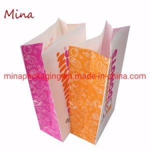 Custom Printed Disposable Kraft Paper Food Bag Baking Bread Takeaway Bag