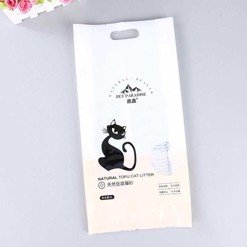 Bio-Degradable and Moisture-Proof PE plastic Cat Litter Punching Bag Manufacturers Custom Handle Bag with Own Printing