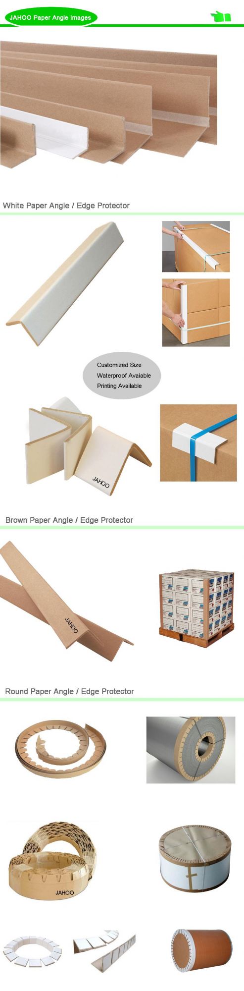 Jahoopak Colored Packing Protector Paper L Profile Cardboard Protector