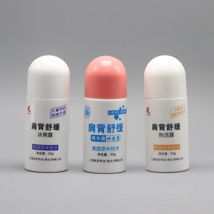 Customized Color 90ml Empty PE Plastic Deodorant Roll on Bottle