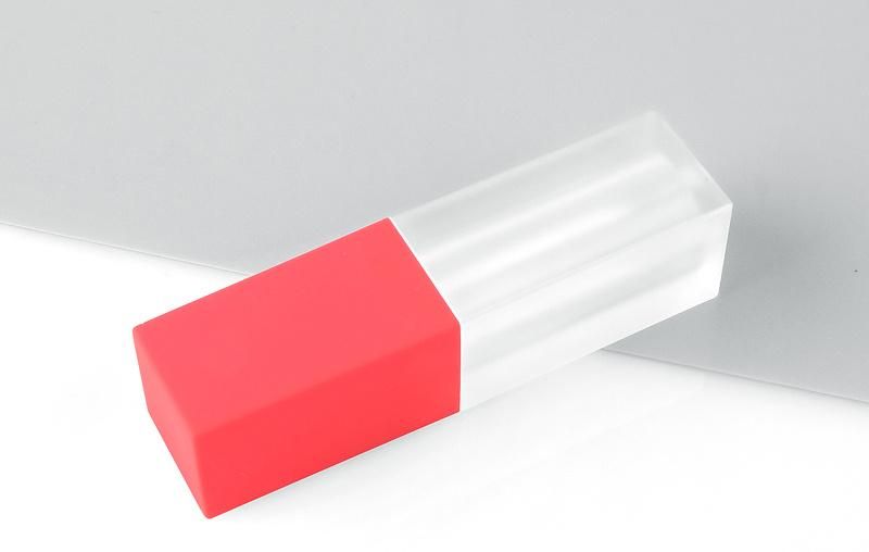 Hot-Sale Matte Red Transparent Lip Gloss Cosmetic Tubes Round Lip Gloss Packaging Private Label Lip Tint Containers