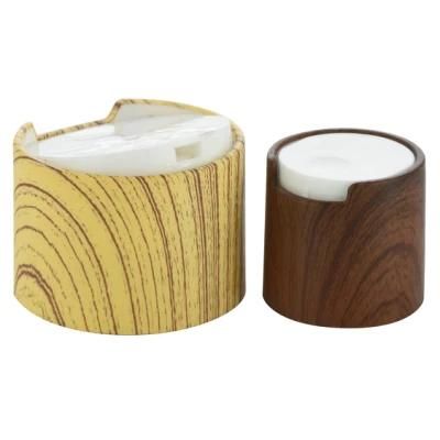 Flip Top Cap Bamboo Finish Clousre for Plastic Lotion Bottle