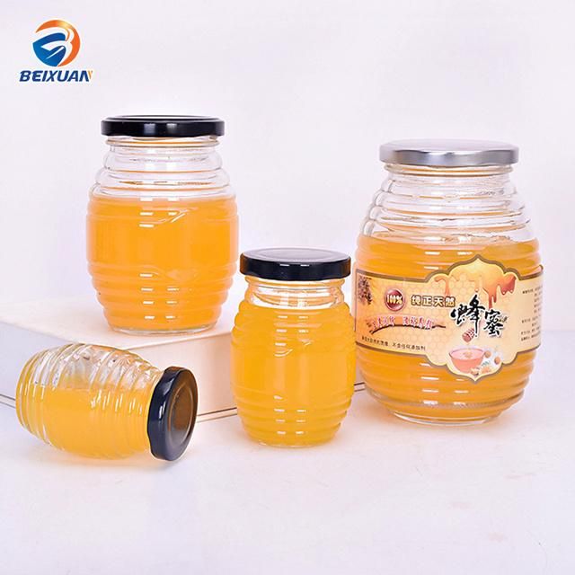 85ml Clear Spiral Round Honey Glass Jar Glass Bottle