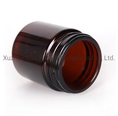 20ml 1 Oz 2 Oz 30ml 30 Ml 50ml 60ml 100ml Empty Cosmetic Cream Amber Glass Jar with Aluminum Metal Lid