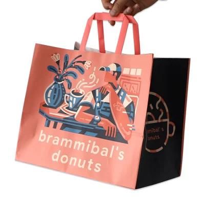 Snacks Gifts Clothes Storage Paper Bags High Strength Paper Shopping Bags Customized Designs
