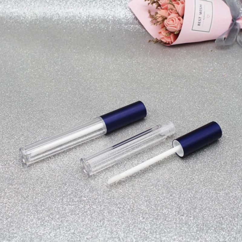 4ml High Quality Blue Black Round Low MOQ in Stock Ready to Ship Clear Empty Lipgloss Tubes Empty Lip Gloss Tube