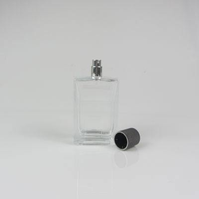 Customized Logo Clear Square Refillable Spray Oil Glass Perfume Bottles