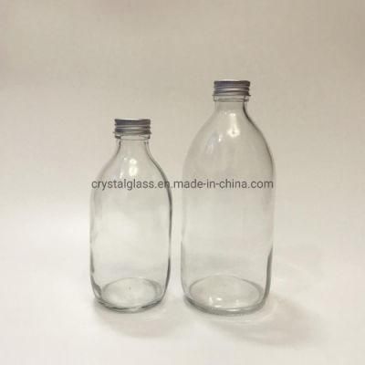 250ml 500ml New Design Round Glass Bottle with Cover for Milk Beverage Juice Packing Wholesale