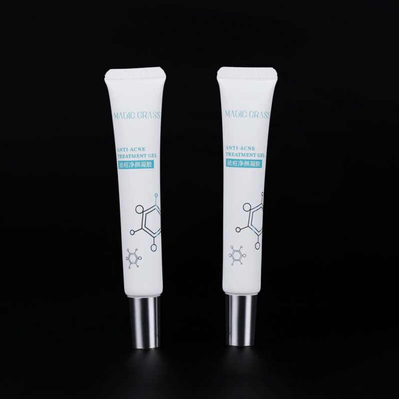 Factory Wholesale Custom Cosmetic Skin Care Packaging 15 Ml Sharp Mouth Eye Cream Acne Cream Plastic Round Tube