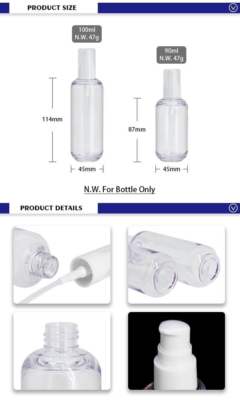 Hot Selling 90ml 100ml Eco PETG Luxury Lotion Bottles