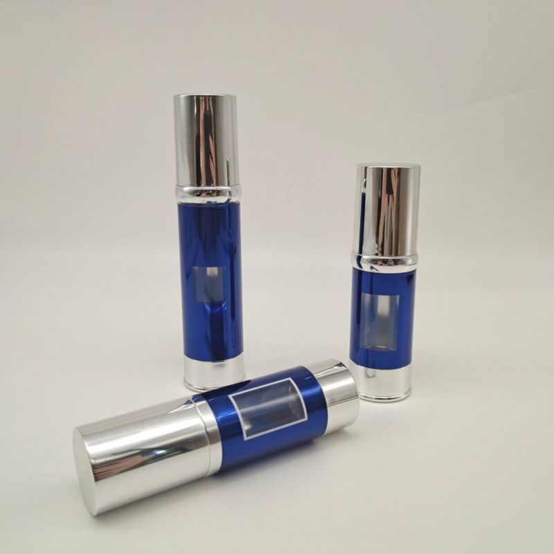 20ml 30ml 50ml Blue Cosmetic Airless Pump Bottle Packing