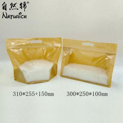 Square Bottom Food Packaging Zipper Bag with Clear Window