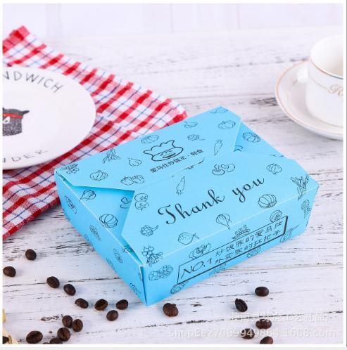 Wholesale Custom Color Printing Friendly White Cardboard Paper Lunch Disposable Lunch Box Salad Food Can Be Matched with Tin Foil Box Takeaway Packaging Box