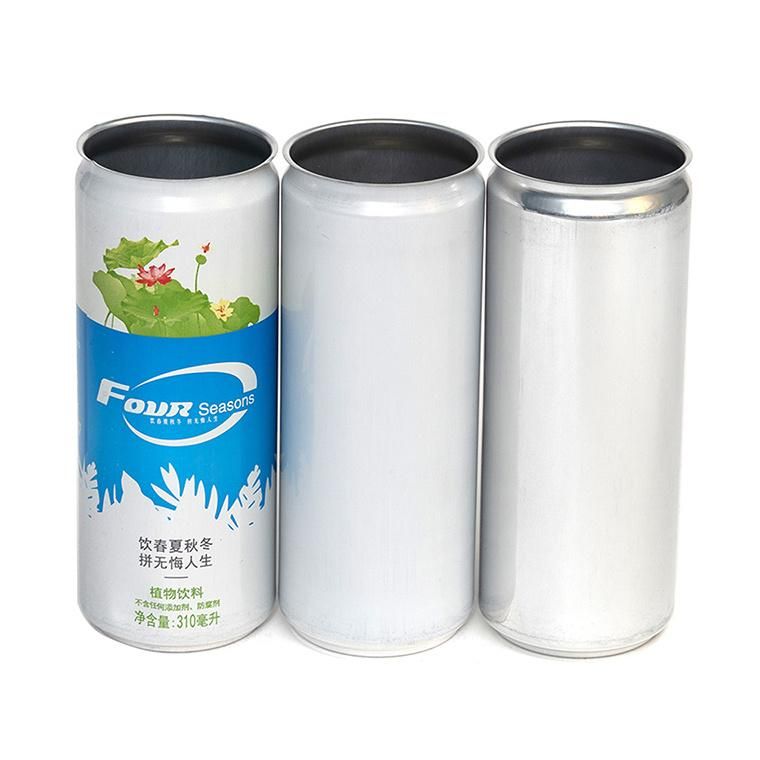 Sleek 310ml Aluminum Beverage Cans with 202 Sot Can Ends