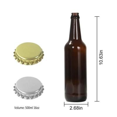 250ml 330ml 500ml Crown Cap Spirits Corktail Beer Glass Bottle