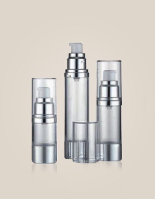 China Custom Cosmetic Makeup Pump Plastics Aluminum Airless Packaging Bottle