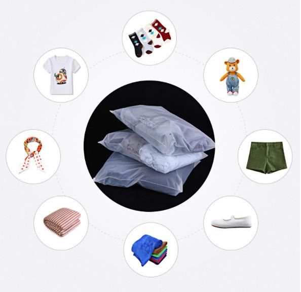 Factory Custom Plastic Bags with Own Logo Custom Biodegradable Frosted Sealing Lock Bag Clothing for Socks/Underwear/T-Shirt Clothes Packaging Bag