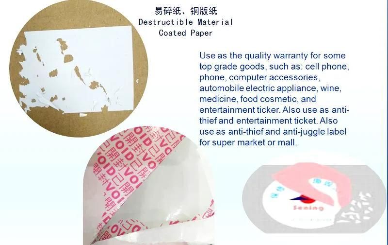 Total/Partial/Non Tranfer Tamper Evident Void Security Tape Packing Tape