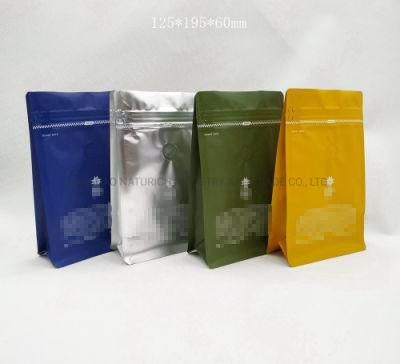 Clear Transparent Flat Bottom Pocket Zipper Bag for 500g Cashews Nuts Snack Food Package