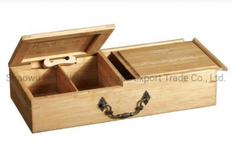 Natural Wood Rustic Box Container of Creamers Drink Pods Packets