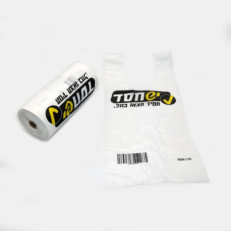 Restaurant Supermarket to-Go Bags Plastic Take-out T-Shirt Shopping Bags