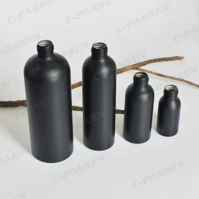 OEM 500ml Matte Black Cosmetic Aluminum Bottle