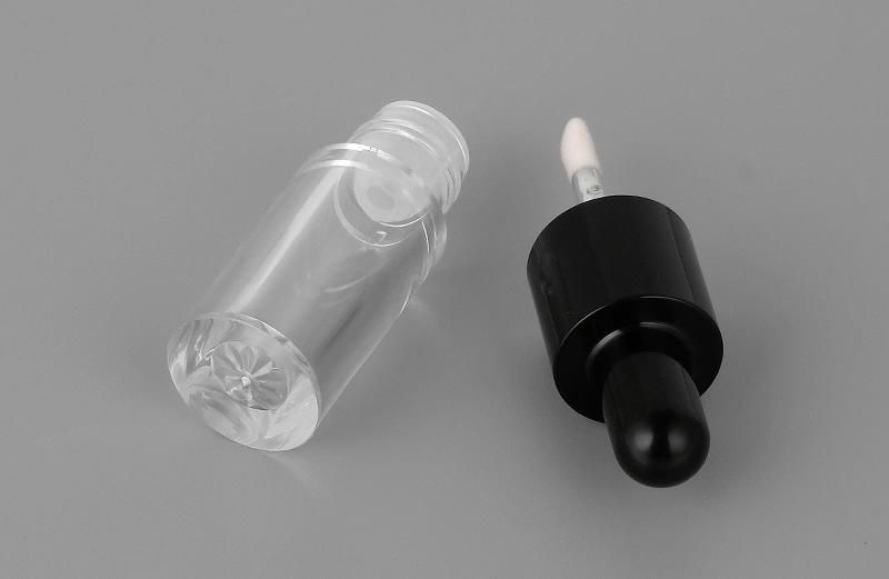 Wholesale Unique Black Transparent Fashion Lip Gloss Packaging Custom Lip Gloss Container Packaging Black Top Lip Gloss Tubes with Wands
