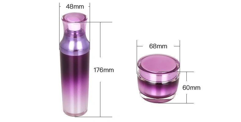 Manufacturer Price 120ml Luxury Cosmetic Square Plastic Acrylic Bottle for Cosmetic Packaging