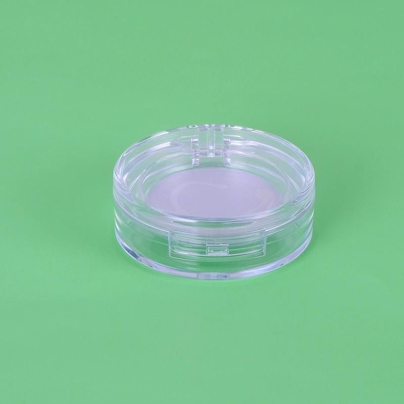 Customized Whloessale Transparent Makeup Case Cosmetic Powder Case Plastic Compact Case Foundation Case with Mirror