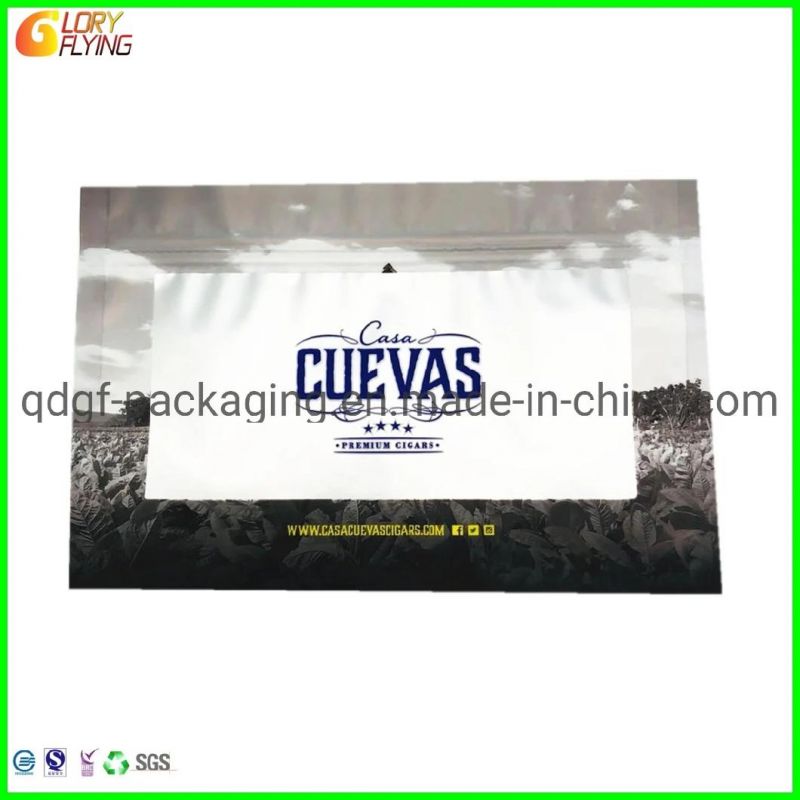 Smelly Proof Food Packaging Plastic Mylar Zipper Bag for Tobacco Packaging