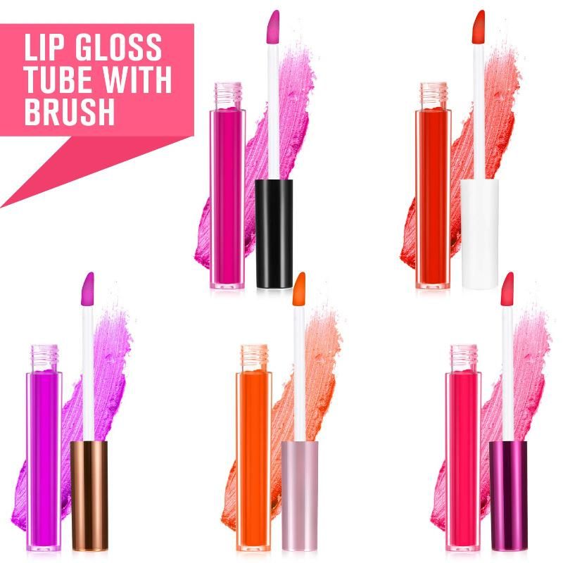 Hot Sale 10ml Empty Plastic Transparent Refillable Balm Mascara Lip Gloss Tube with Wand