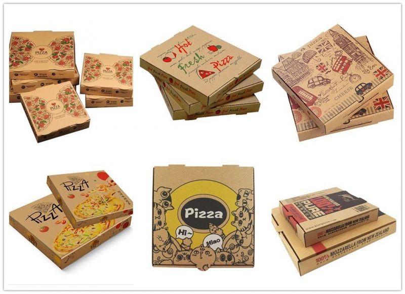 10X10X2.5 Inch Kraft Square Bakery Packaging Pizza Boxes for Cookies / Cake / Cheesecake / Chocolate Covered Strawberries / Dessert Macaroon Bulk Paper Cardboad