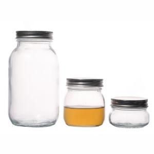 150ml 220ml 500ml 1000ml High Quality Glassware Customzie Screw Top Glass Food Jar