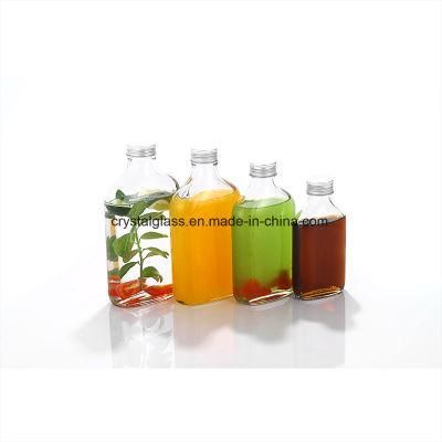 100ml Soft Drinks Flat Bottles Coffee Glass Flask Liquor Wine Bottle