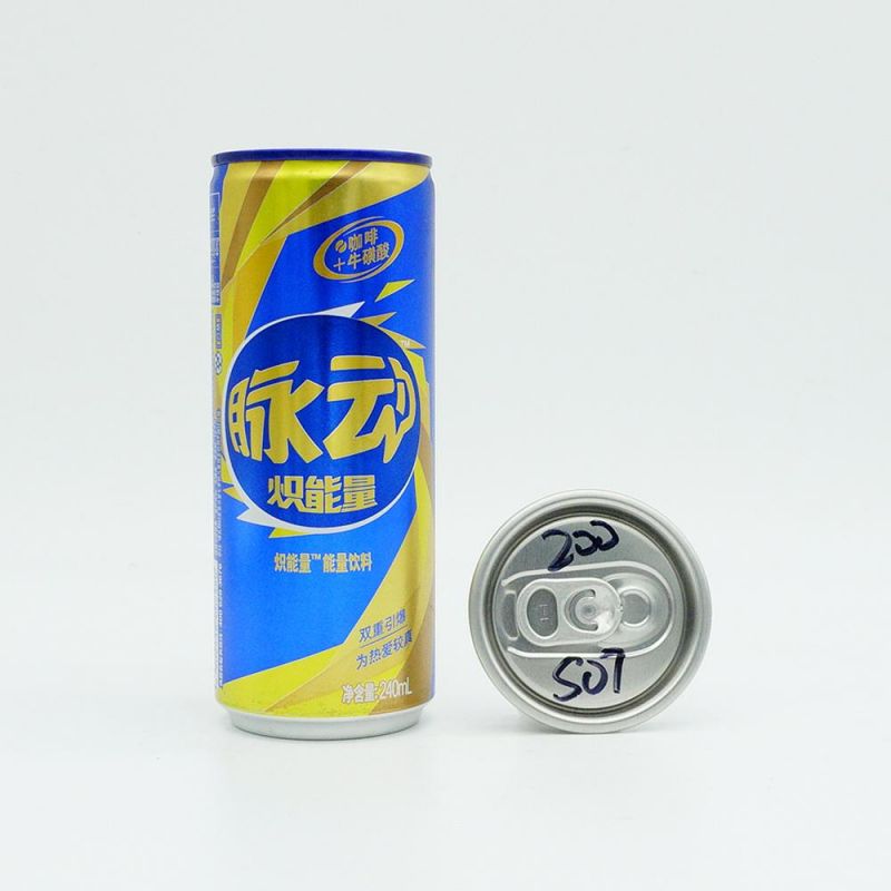 Slim 250ml Cans and Lids for Energy Drink