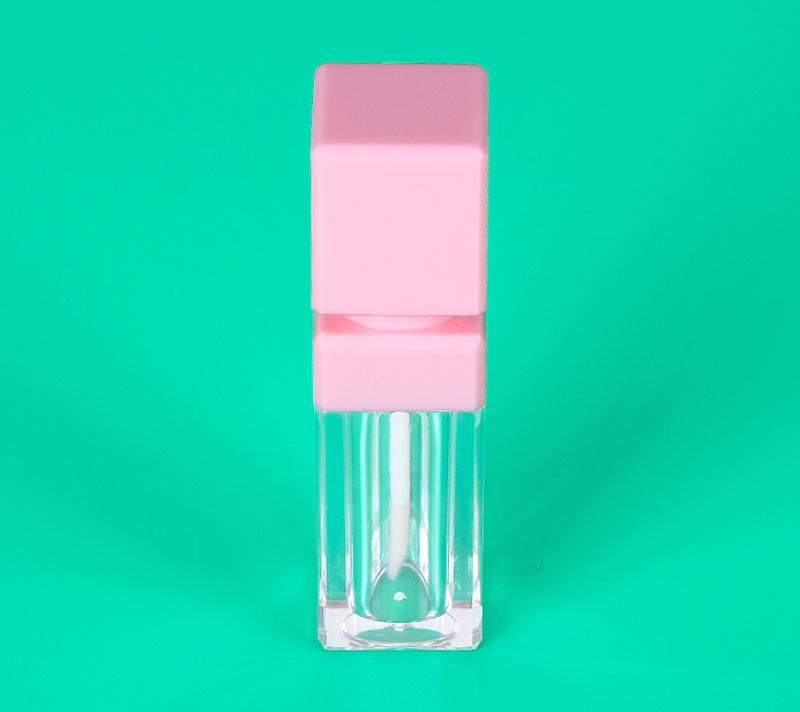 Manufacturer Elegant Pink Top Cap Lip Gloss Tube Lip Gloss Case Lip Gloss Container