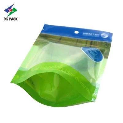 Dq Pack Custom Logo Flexible Packaging Bag Reusable Zipper Pouch Stand up Pouch for Line Clamp Packaging