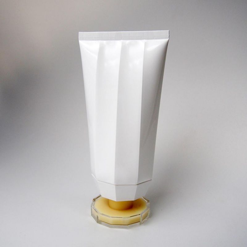 Cosmetic Plastic Tube for Face Wash Packaging with Polygon Shape