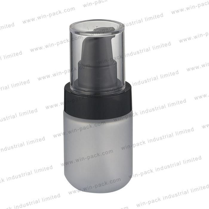 Luxury 30ml 120ml Round Frosted Plastic Cream Cosmetic Foundation Bottles with Plastic Lotion Pump