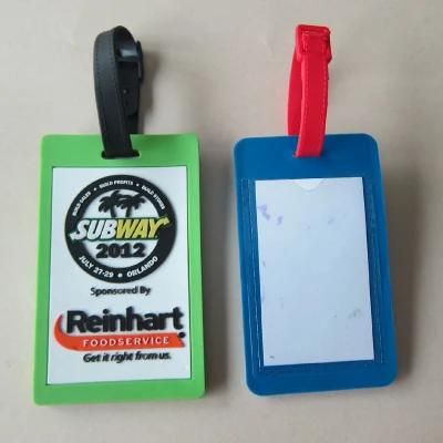Customized Tag Soft PVC/Rubber Luggage Tag