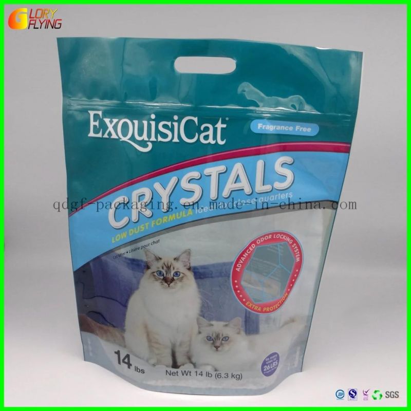 Pet Food Bag with Flat-Bottom Style/Slider Zipper Bags /Plastic Bag Food Packaging