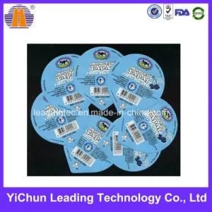 Plastic Printed Colorful Aluminum Foil Yogurt Lid for Cut Sealing