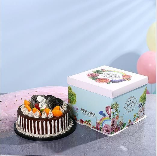 Wholesale Square Cupcake Packing Box Three-in-One Transparent Window Pet Plastic Paper Barbie Baking Wedding Birthday Party Tall Clear Cake Shaped Packaging Box