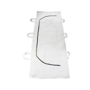 6 Handles Adult 220*80cm White Black PP/PE Body Bags for Dead People