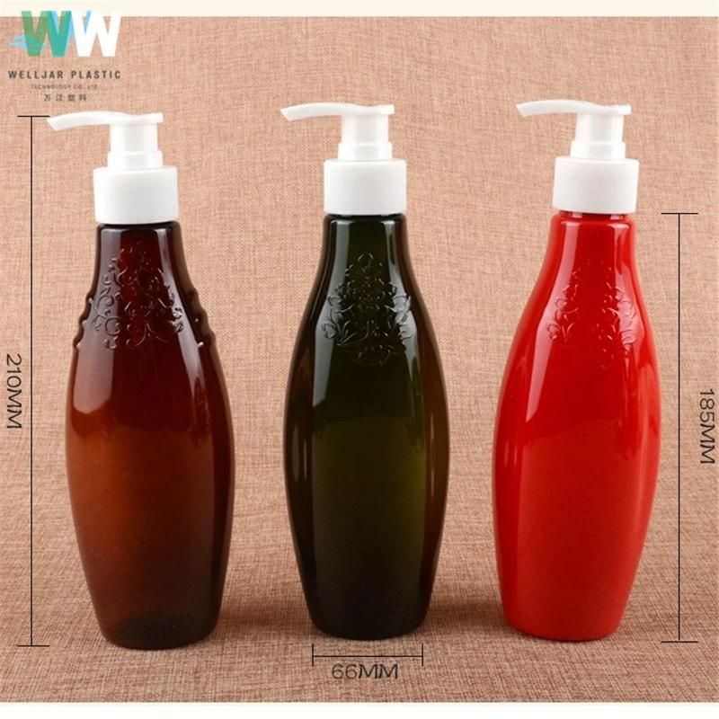 280ml Plastic Pet Shampoo Bottle with Press Lid