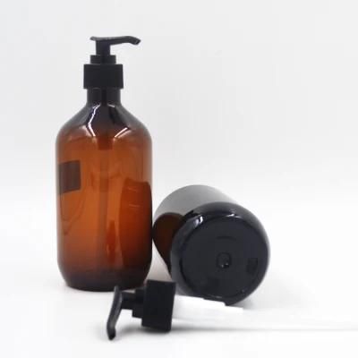 Manufacturer Amber Gray Green 500ml Transparent Empty Pet Plastic Shampoo Bottle with Lition Pump