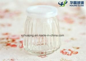 Mini 100g Cute Stripe Glass Yogurt Pudding Jars